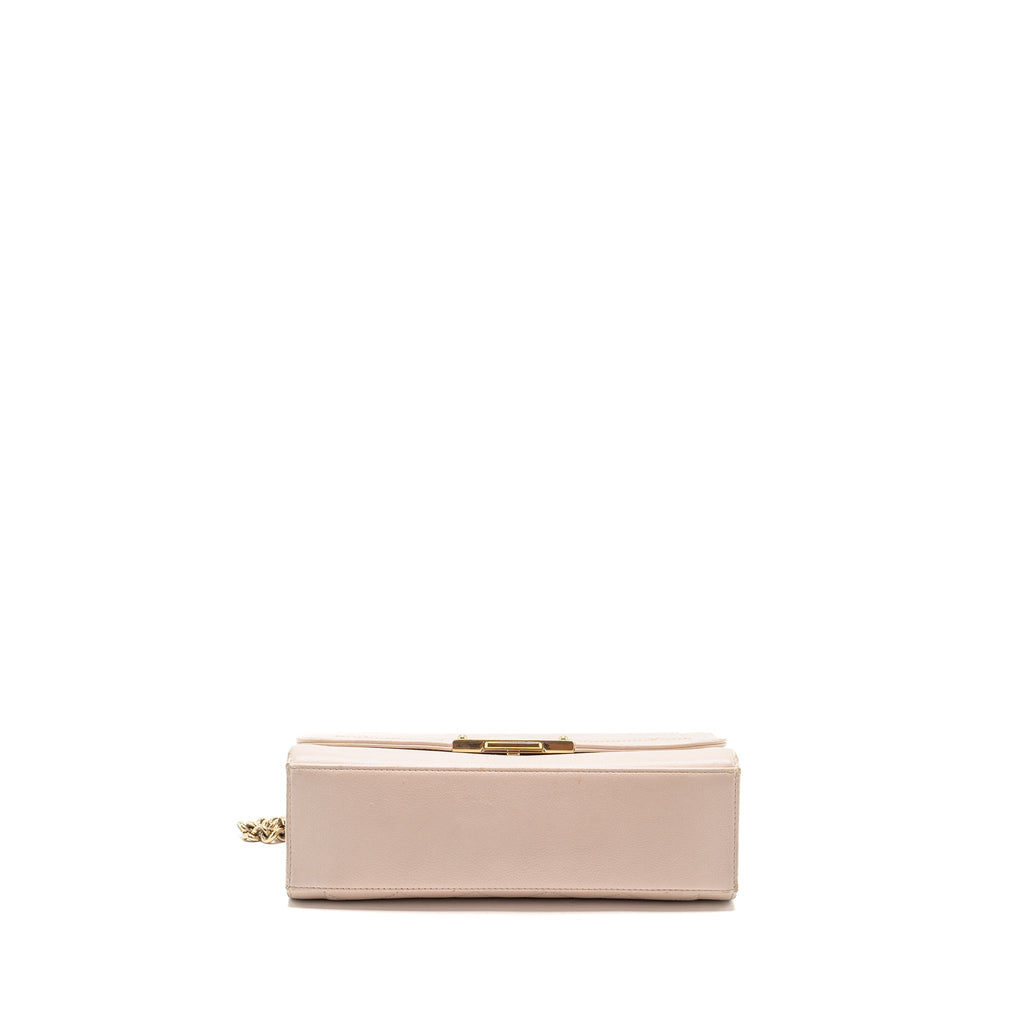 CHANEL 17C CLICK LABEL SHOULDER BAG CALFSKIN LIGHT PINK LGHW