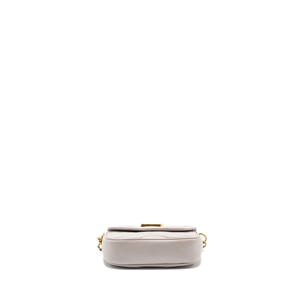 LOUIS VUITTON NEW WAVE MULTI POCHETTE CALFSKIN BRUME GHW