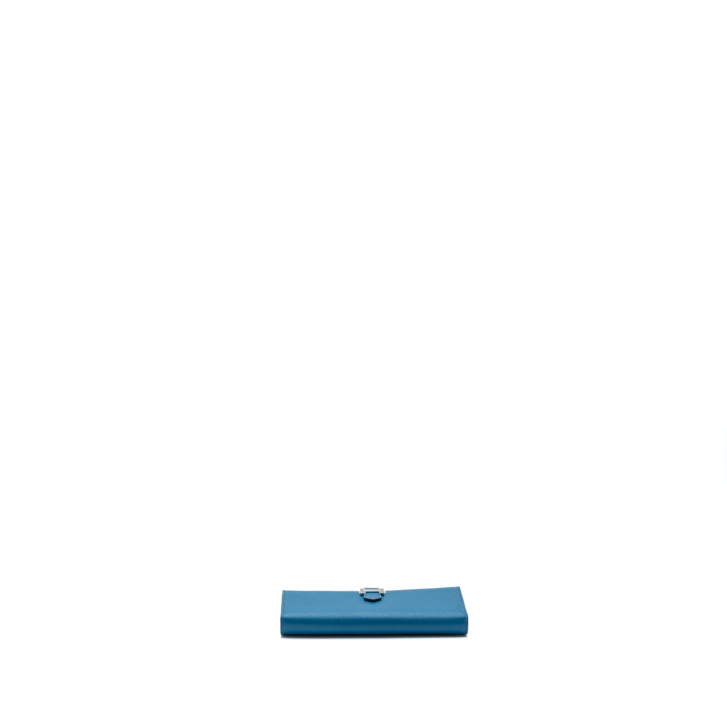 HERMES BEARN WALLET EPSOM BLUE SHW