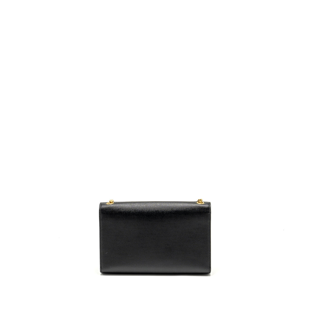 SAINT LAURENT/YSL MEDIUM KATE BAG GRAINED CALFSKIN BLACK GHW