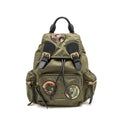 BURBERRY PATCHES RUCKSACK MEDIUM BACKPACK NYLON DARK GREEN GHW