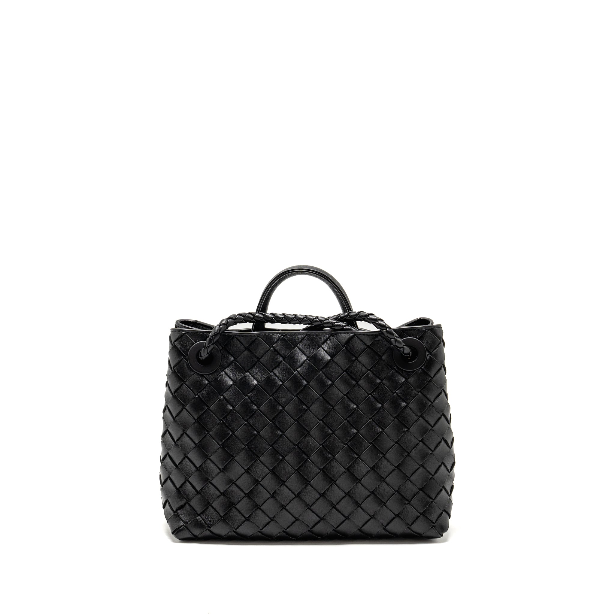 BOTTEGA VENETA SMALL ANDIAMO BAG LAMBSKIN BLACK GHW