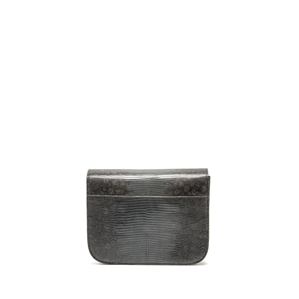 CELINE MEDIUM CLASSIC BOX BAG LIZARD GREY GHW