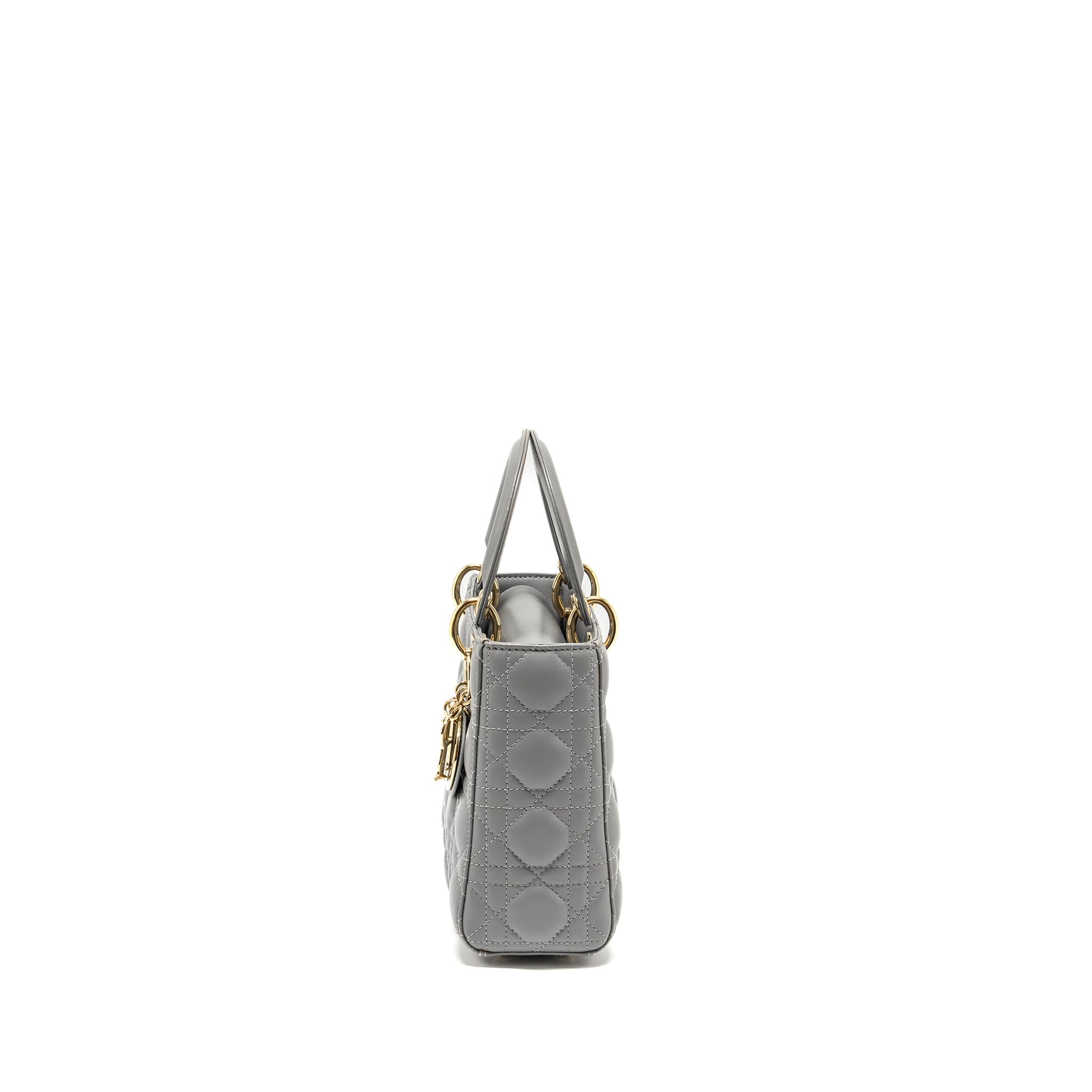 DIOR MY ABC SMALL LADY DIOR LAMBSKIN GREY LGHW
