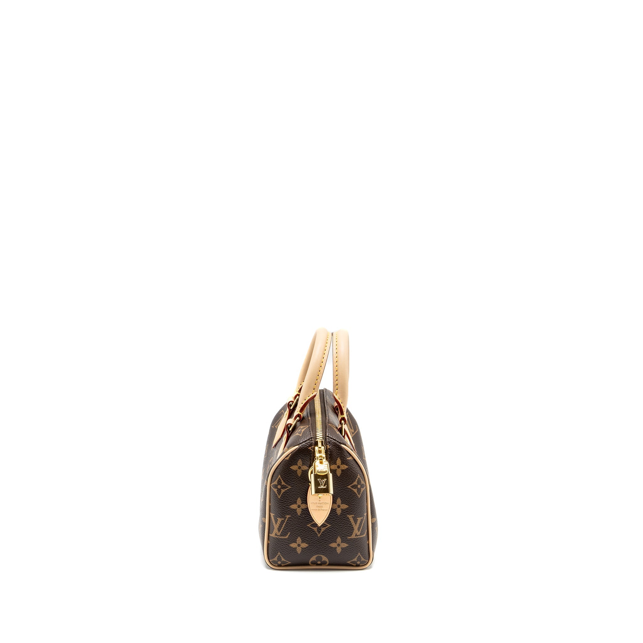 LOUIS VUITTON SPEEDY BANDOULIERE 20 MONOGRAM CANVAS BLACK STRAP GHW