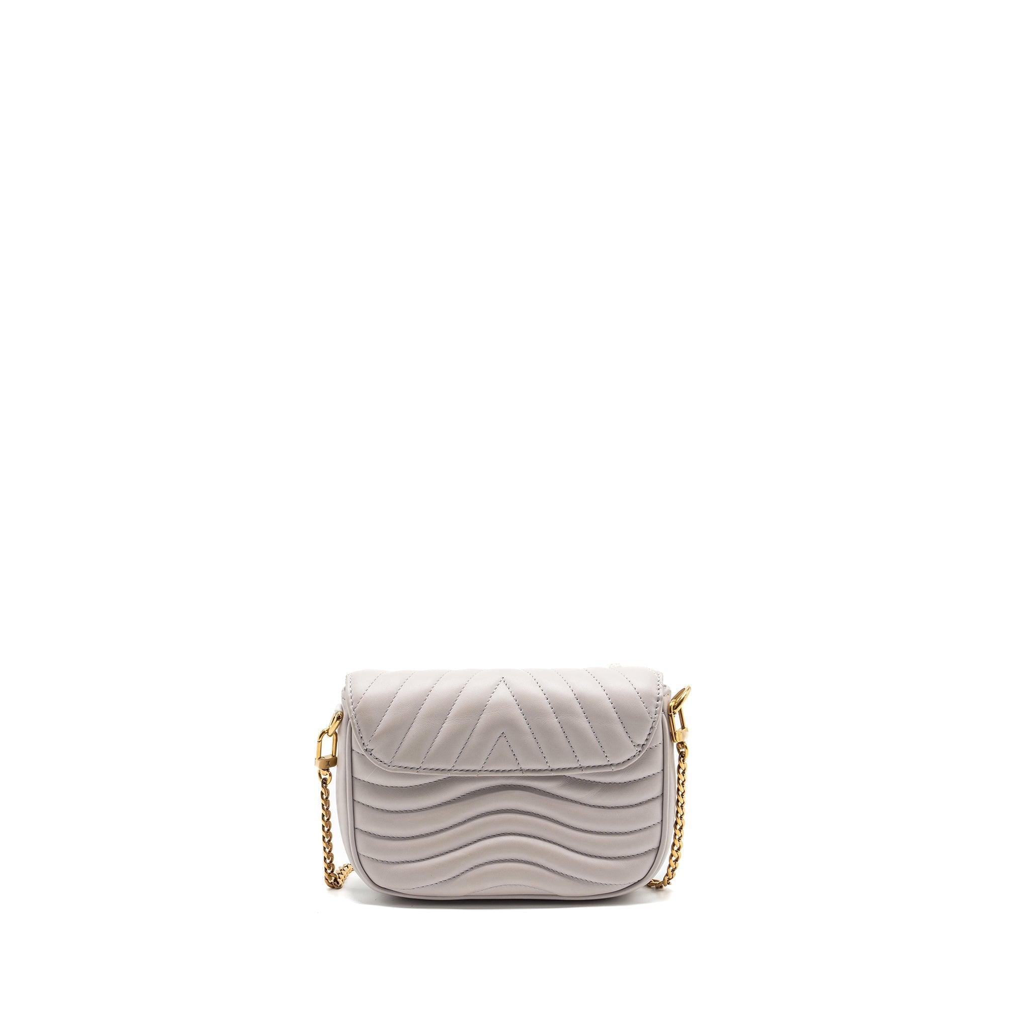 LOUIS VUITTON NEW WAVE MULTI POCHETTE CALFSKIN BRUME GHW