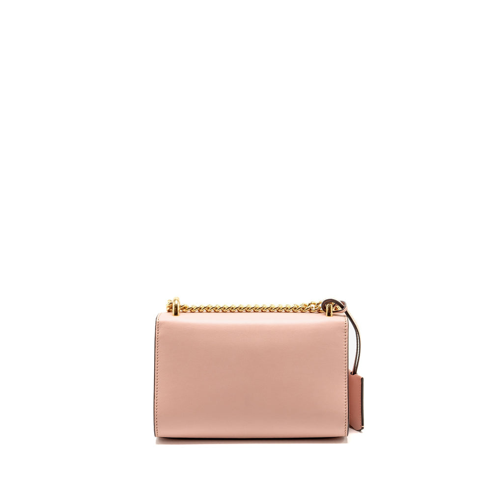 GUCCI PADLOCK CHAIN BAG CRYSTAL STARS CALFSKIN PINK GHW
