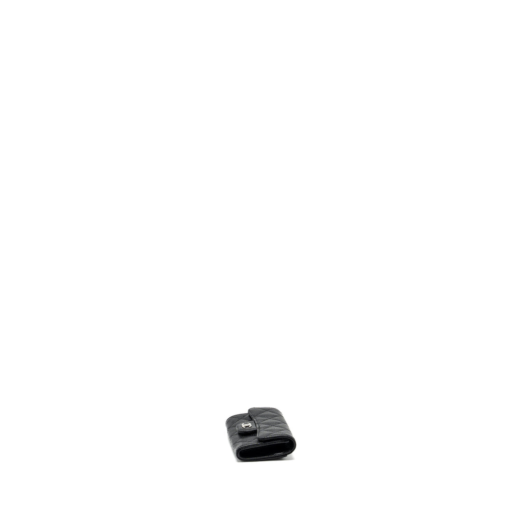 CHANEL CLASSIC FLAP CARD HOLDER CAVIAR BLACK SHW (MICROCHIP)