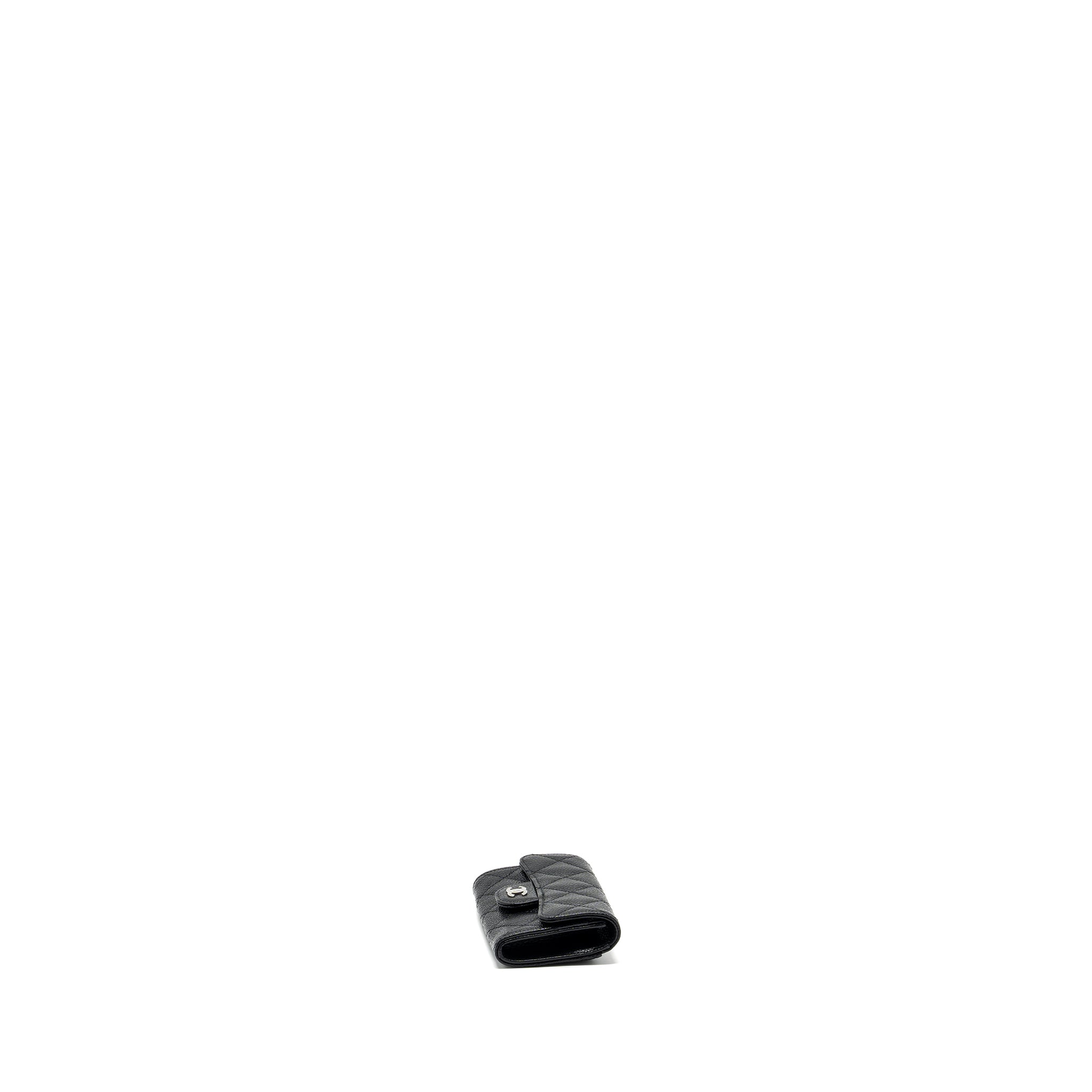 CHANEL CLASSIC FLAP CARD HOLDER CAVIAR BLACK SHW (MICROCHIP)