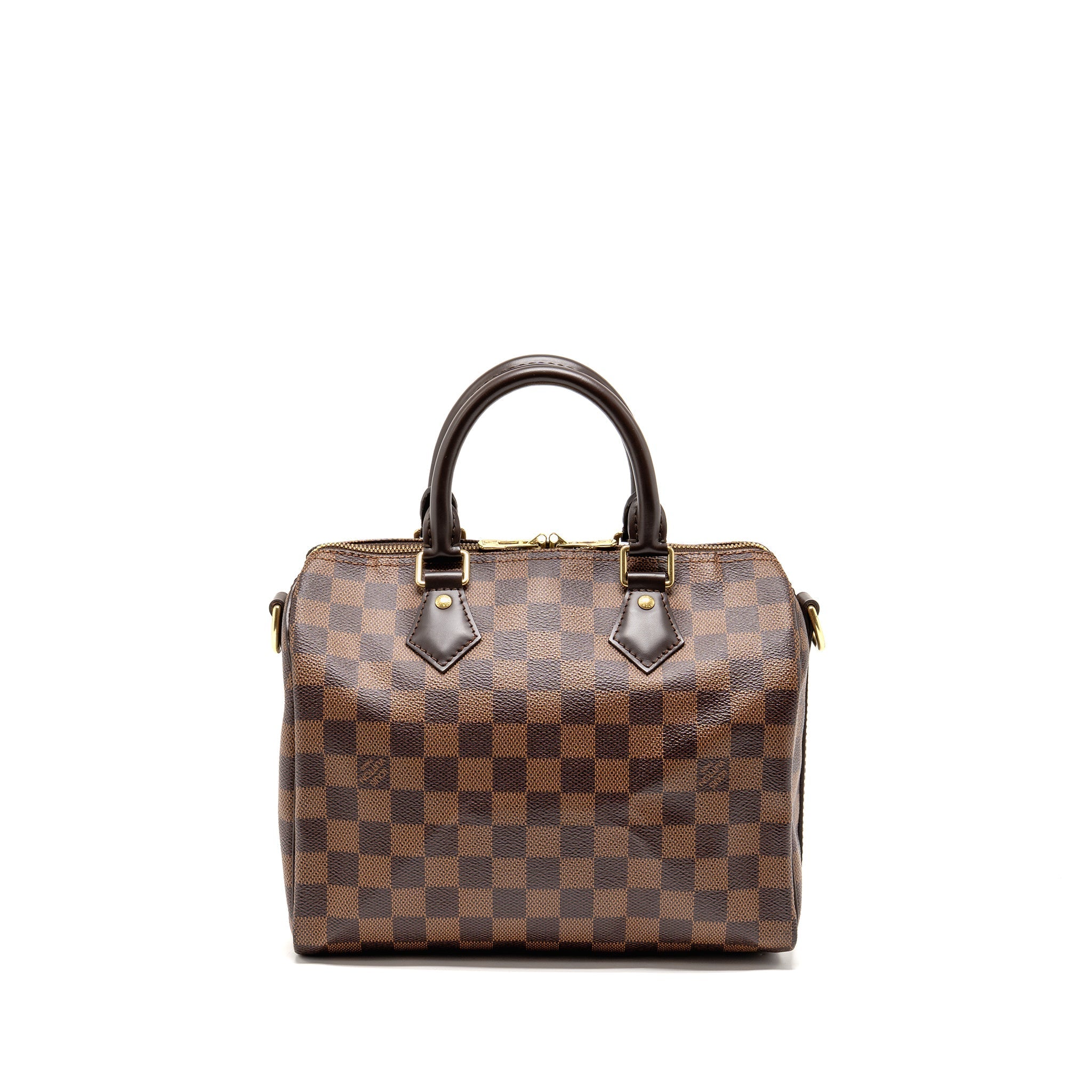 LOUIS VUITTON SPEEDY BANDOULIERE 25 DAMIER EBENE CANVAS GHW