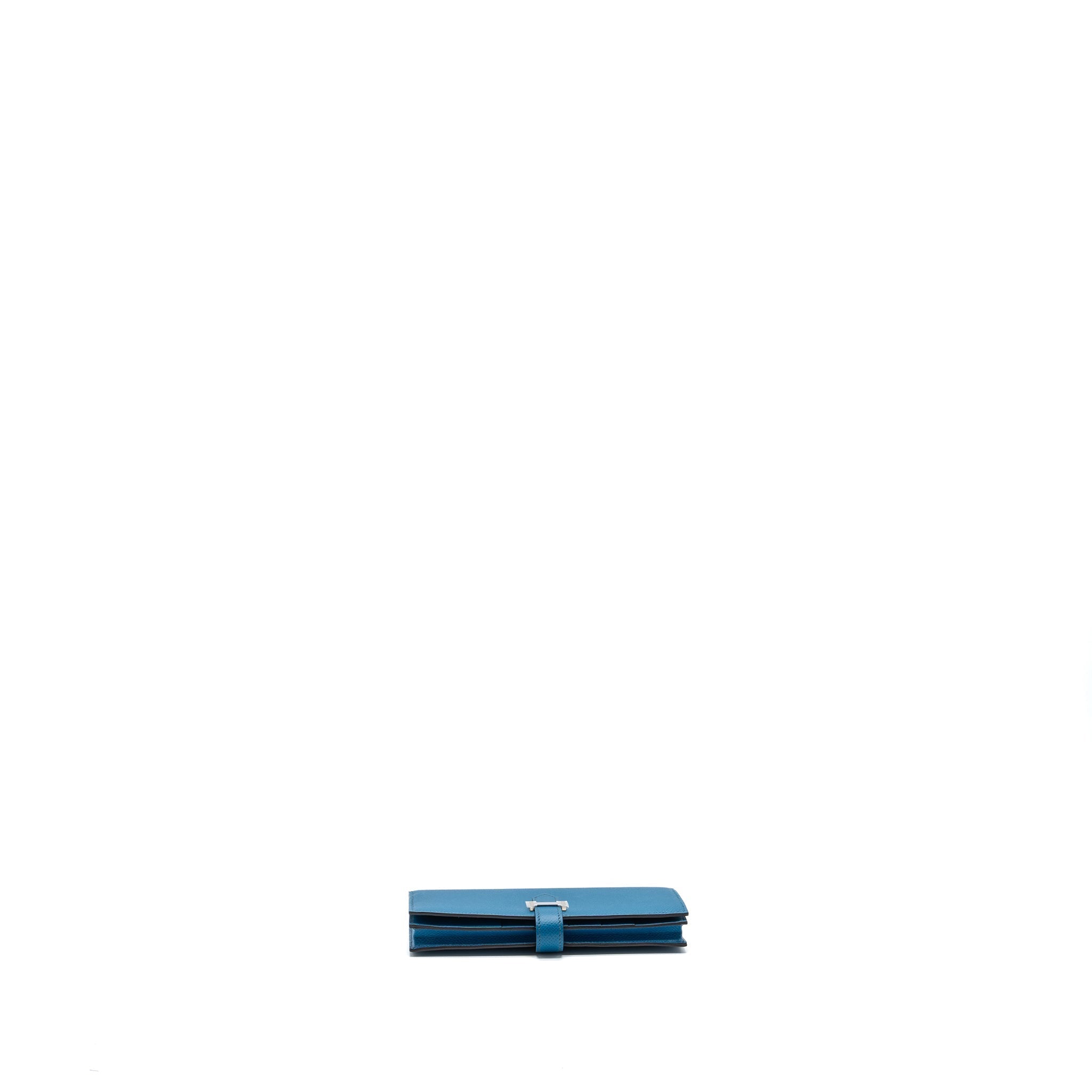 HERMES BEARN WALLET EPSOM BLUE SHW