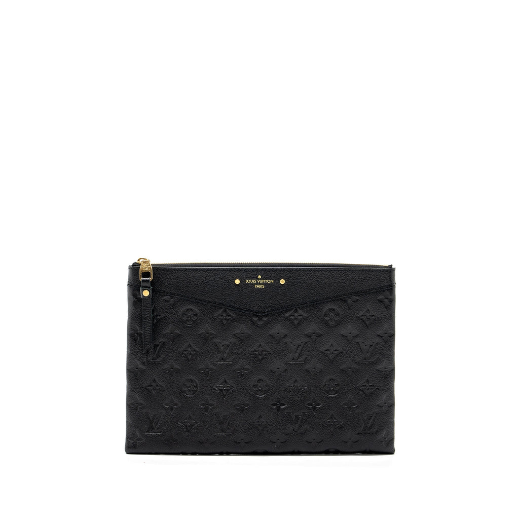 LOUIS VUITTON CLUTCH MONOGRAM EMPREINTE CALFSKIN BALCK GHW