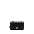 CHANEL MEDIUM CLASSIC DOUBLE FLAP BAG CAVIAR BLACK SHW