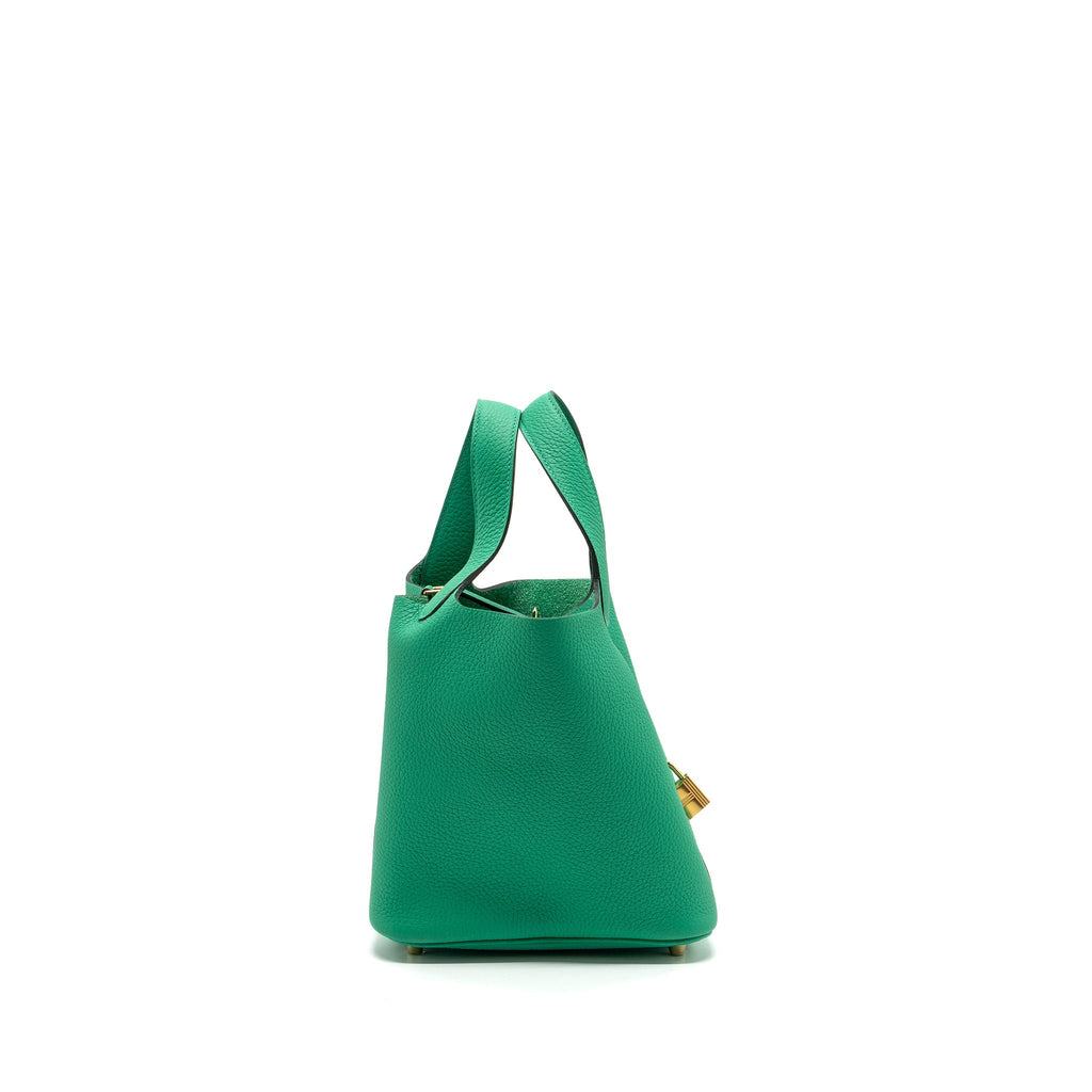 HERMES PICOTIN 18 LOCK BAG CLEMENCE MENTHE GHW
