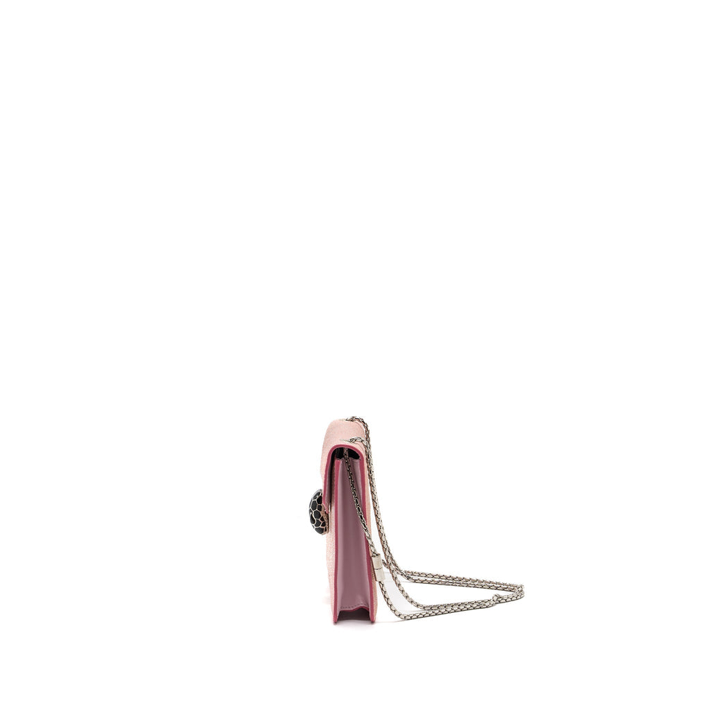 BVLGARI SERPENTI FOREVER BAG ROSA DI FRANCIA CRYSTAL GALUCHAT SHW