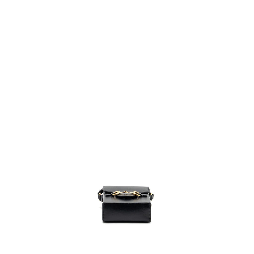GUCCI 1955 HORSEBIT 1955 CROSSBODY BAG CALFSKIN BLACK GHW
