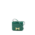 HERMES MINI CONSTANCE OSTRICH VERT VERTIGO GHW