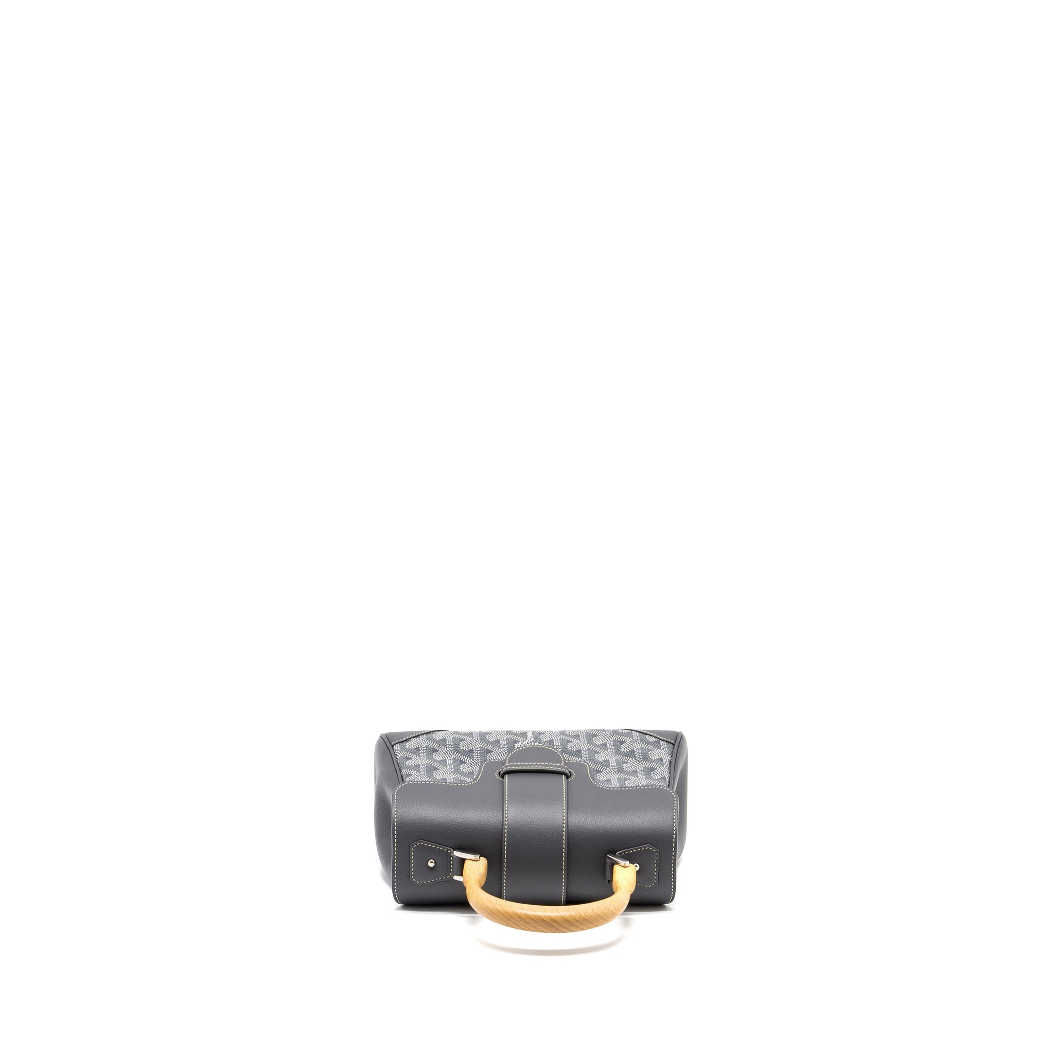GOYARD MINI SAIGON BAG GOYARDINE CANVAS GREY SHW