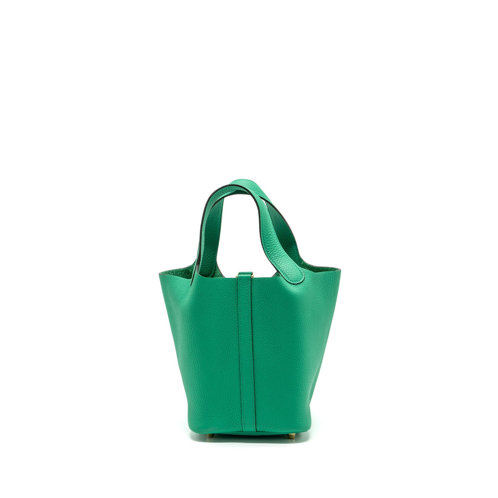 HERMES PICOTIN 18 LOCK BAG CLEMENCE MENTHE GHW