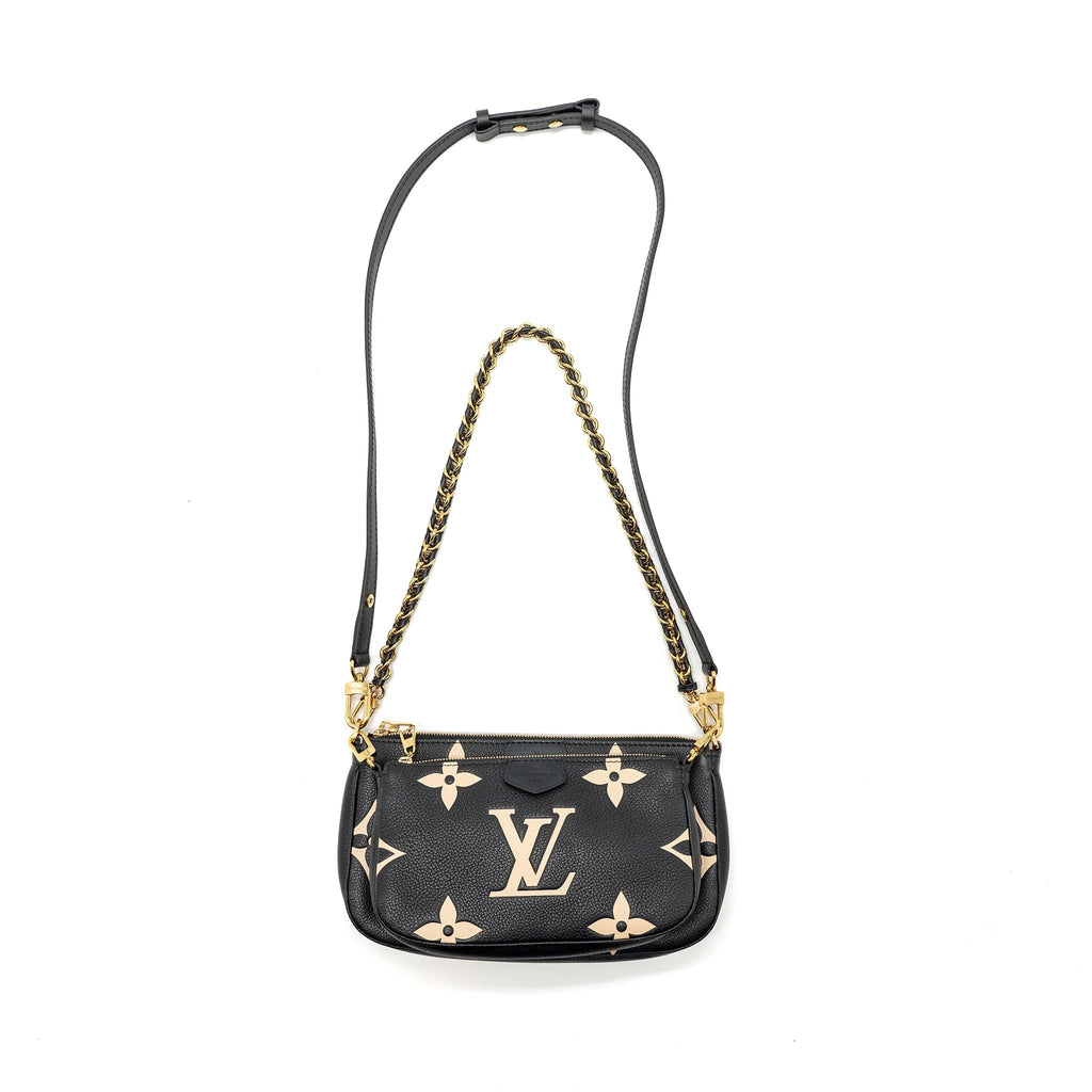 LOUIS VUITTON MULTI POCHETTE MONOGRAM EMPREINTE BLACK GHW