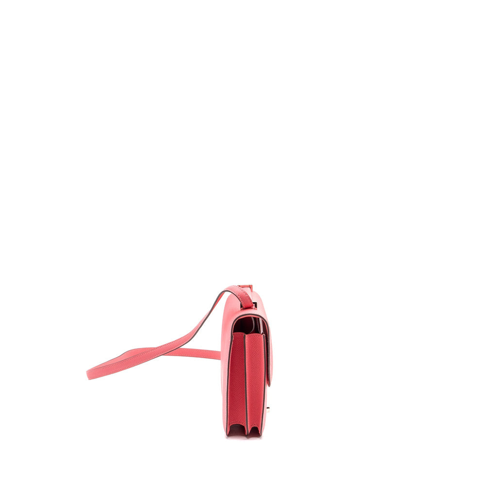 HERMES MINI CONSTANCE EPSOM ROSE AZALEE SHW