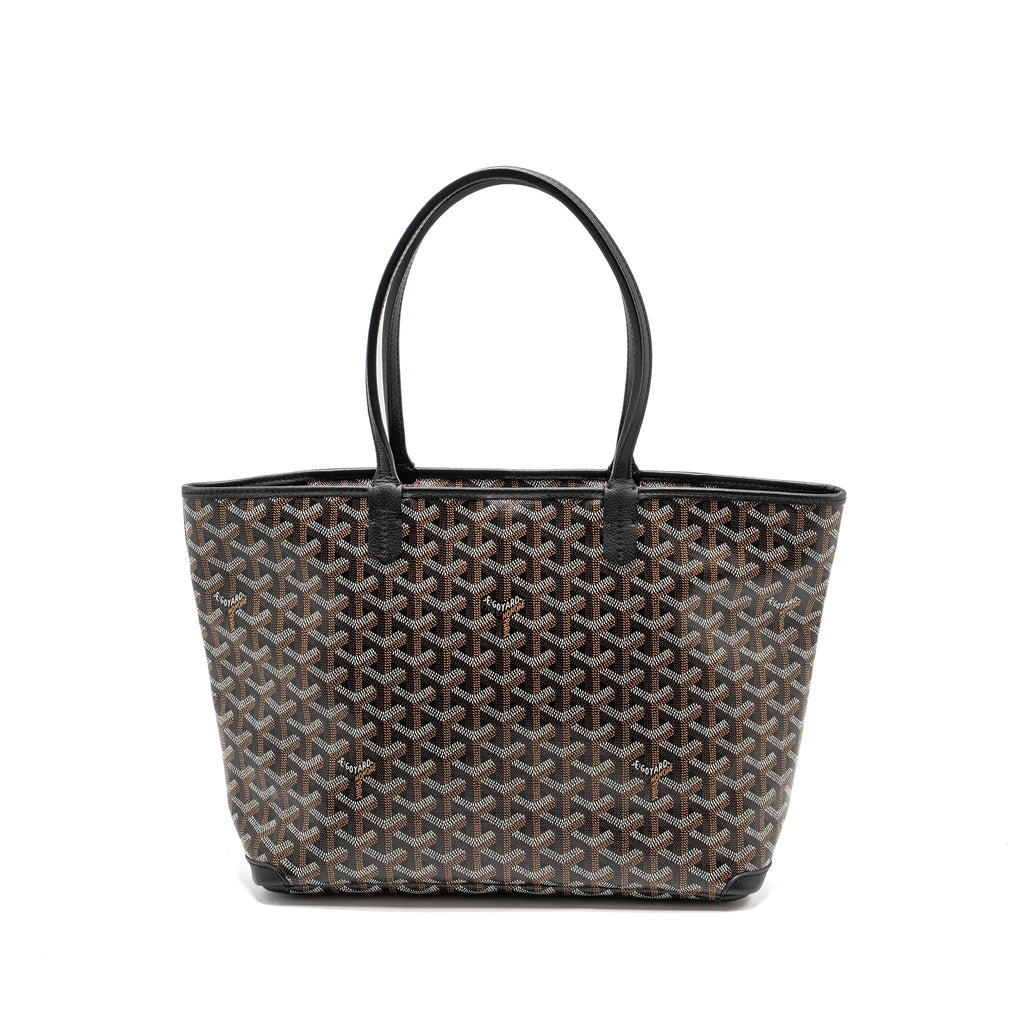 GOYARD ARTOIS PM TOTE BAG GOYARDLINE CANVAS BLACK SHW