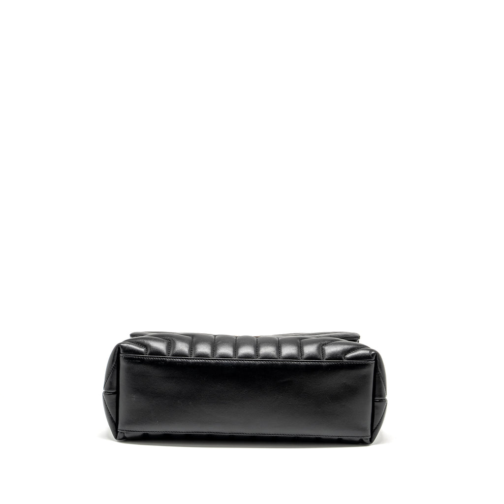 SAINT LAURENT /YSL MEDIUM LOU LOU BAG CALFSKIN BLACK RUTHENIUM HARDWARE