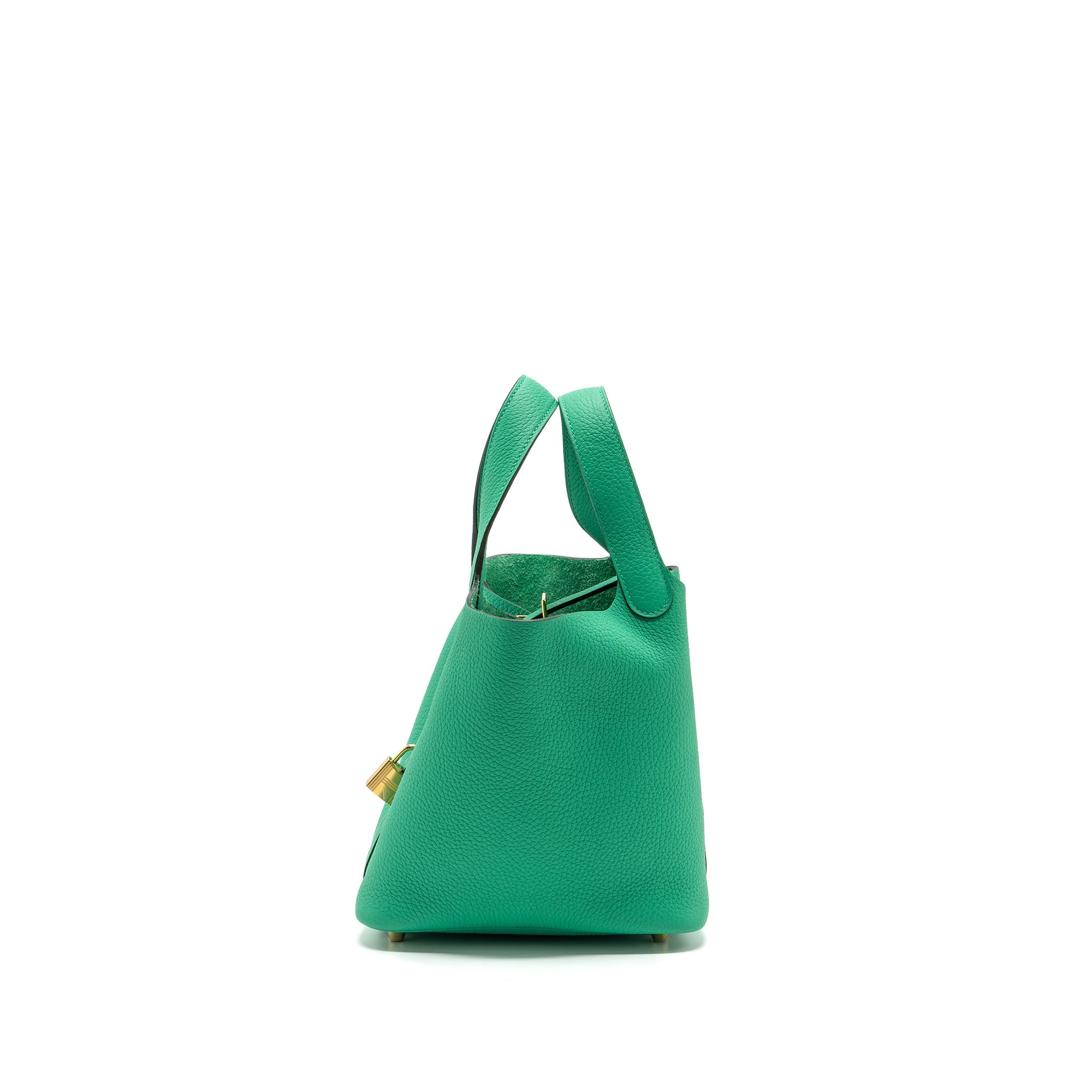HERMES PICOTIN 18 LOCK BAG CLEMENCE MENTHE GHW