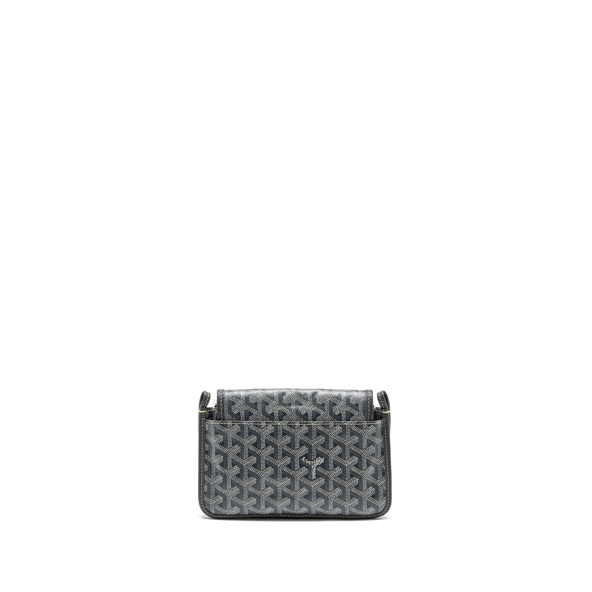 GOYARD PORTEFEUILLE POCHETTE PLUMET GOYARDINE CANVAS / LEATHER GREY SHW