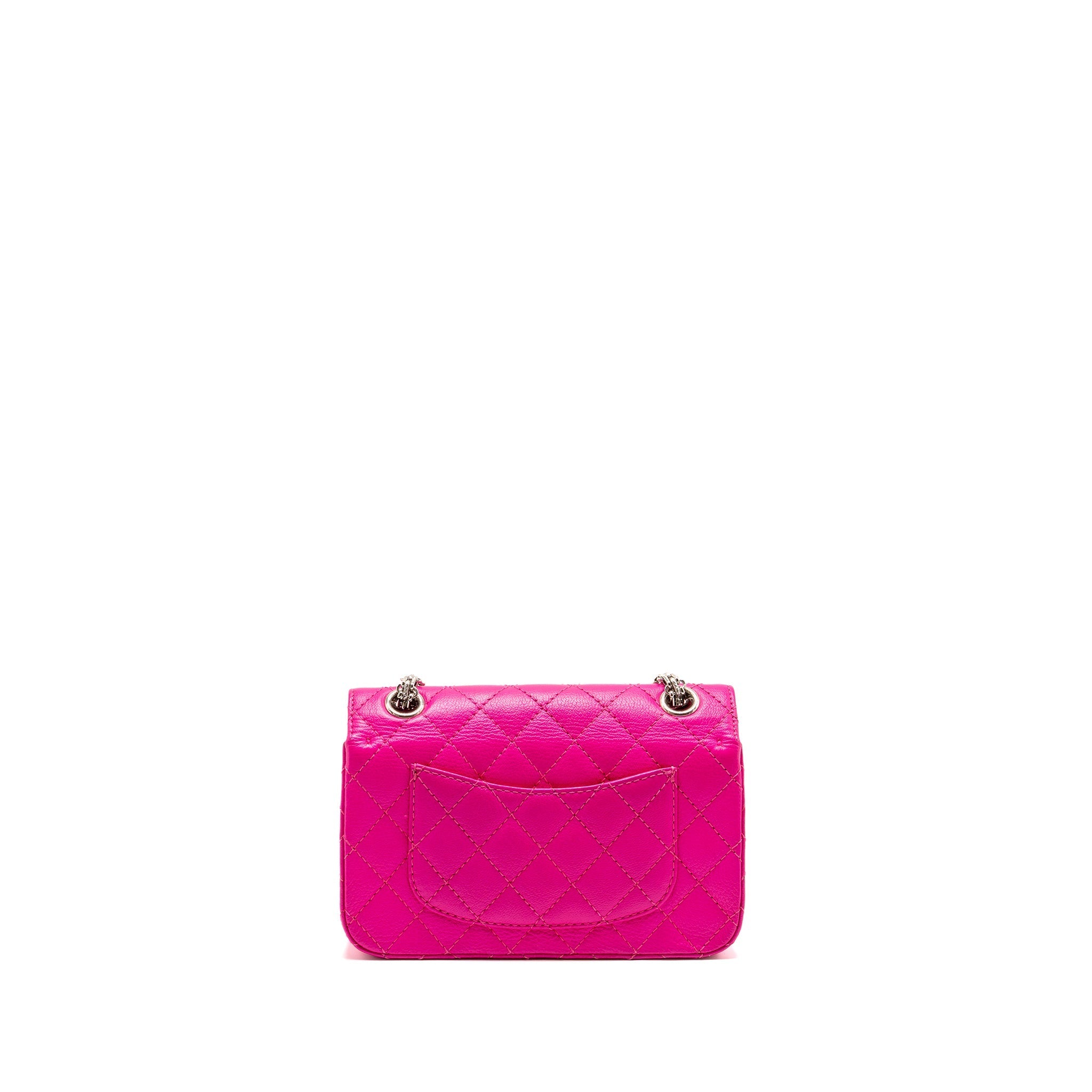 CHANEL MINI 2.55 REISSUE FLAP BAG GOATSKIN PINK SHW