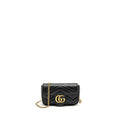 GUCCI MINI GG MARMONT CALFSKIN BLACK GHW