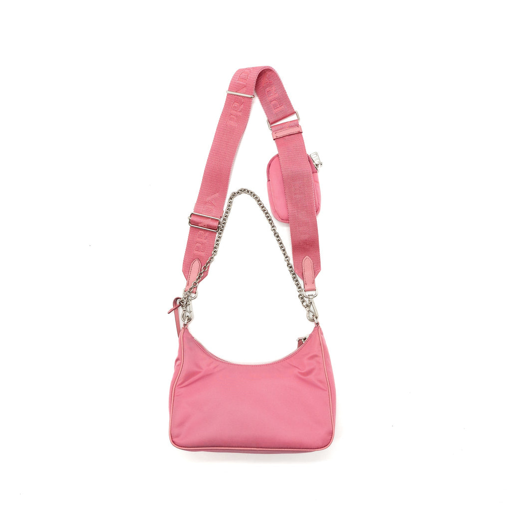PRADA RE-EDITION 2005 NYLON/ LEATHER PINK SHW