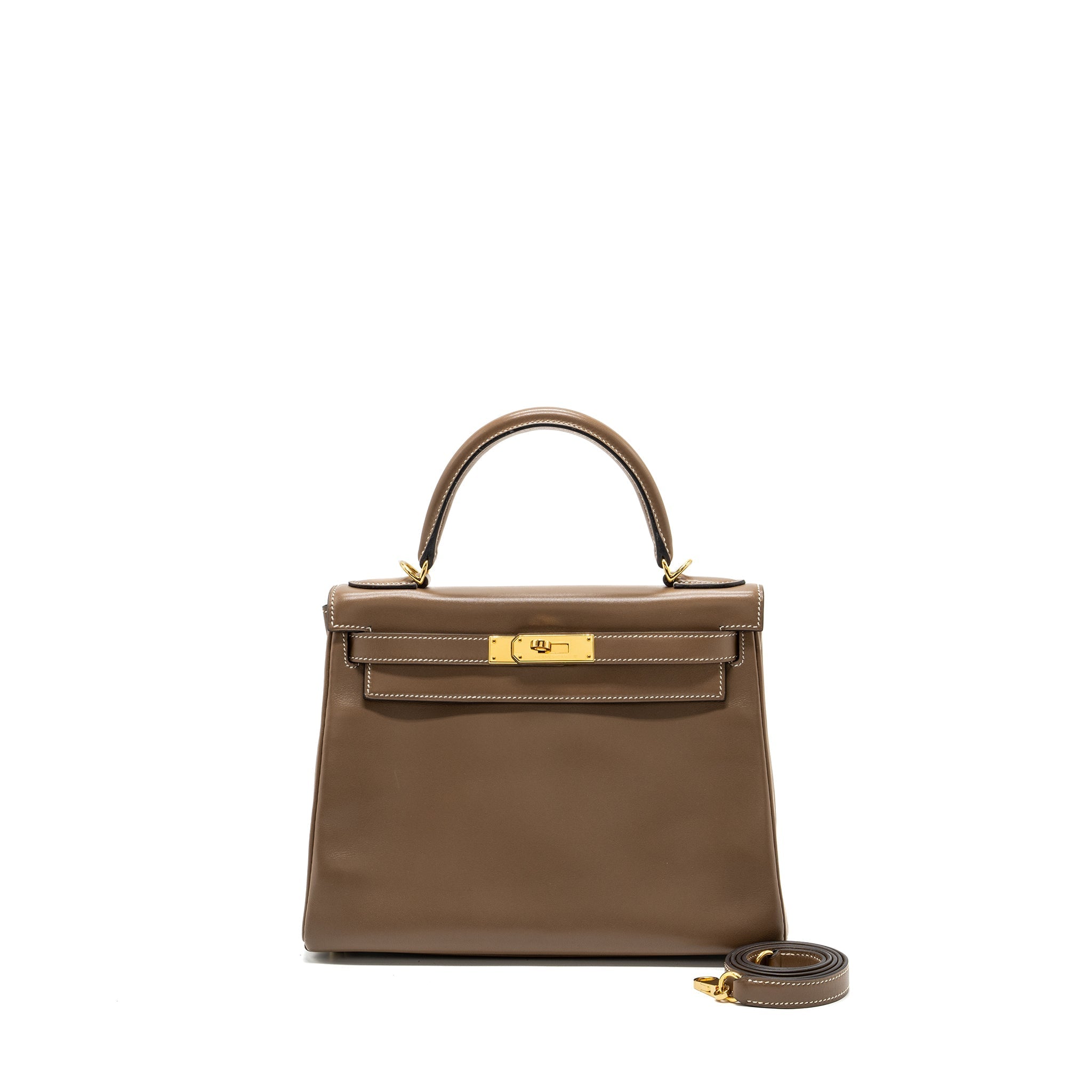 HERMES KELLY 28 TADELAKT ETOUPE GHW