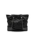 CHANEL LARGE QUILTED SHOULDER BAG CALFSKIN BLACK SHW