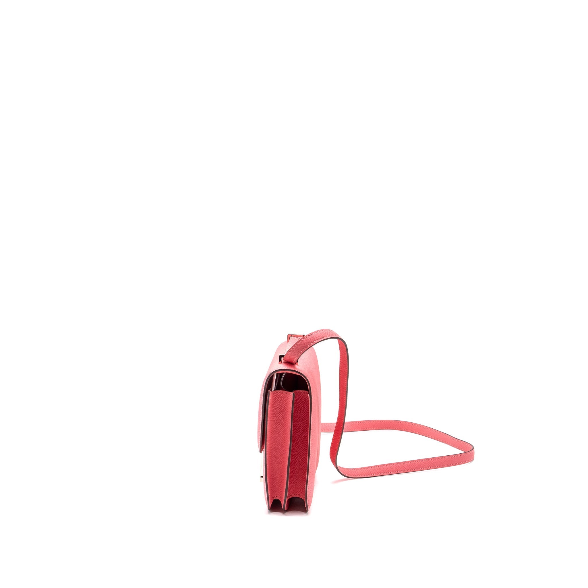 HERMES MINI CONSTANCE EPSOM ROSE AZALEE SHW
