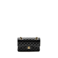 CHANEL SMALL CLASSIC DOUBLE FLAP BAG CAVIAR BLACK GHW (MICROCHIP)