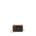 CELINE CLUTCH WITH CHAIN IN TRIOMPHE CANVAS / LAMBSKIN TAN GHW