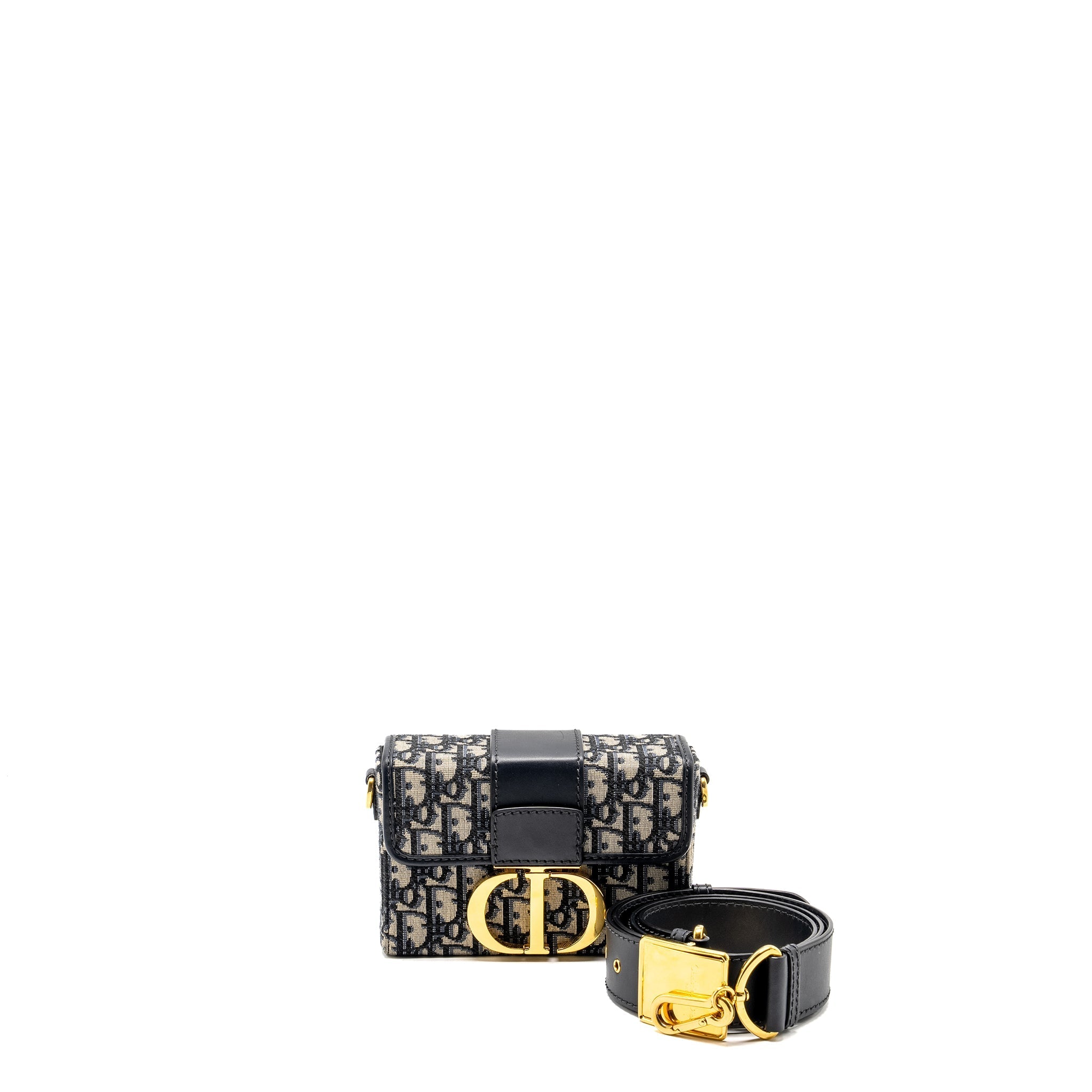 DIOR 30 MONTAIGNE BOX BLUE OBLIQUE JACQUARD GHW