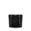 CHANEL PETIT SHOPPING TOTE BAG CAVIAR BLACK GHW