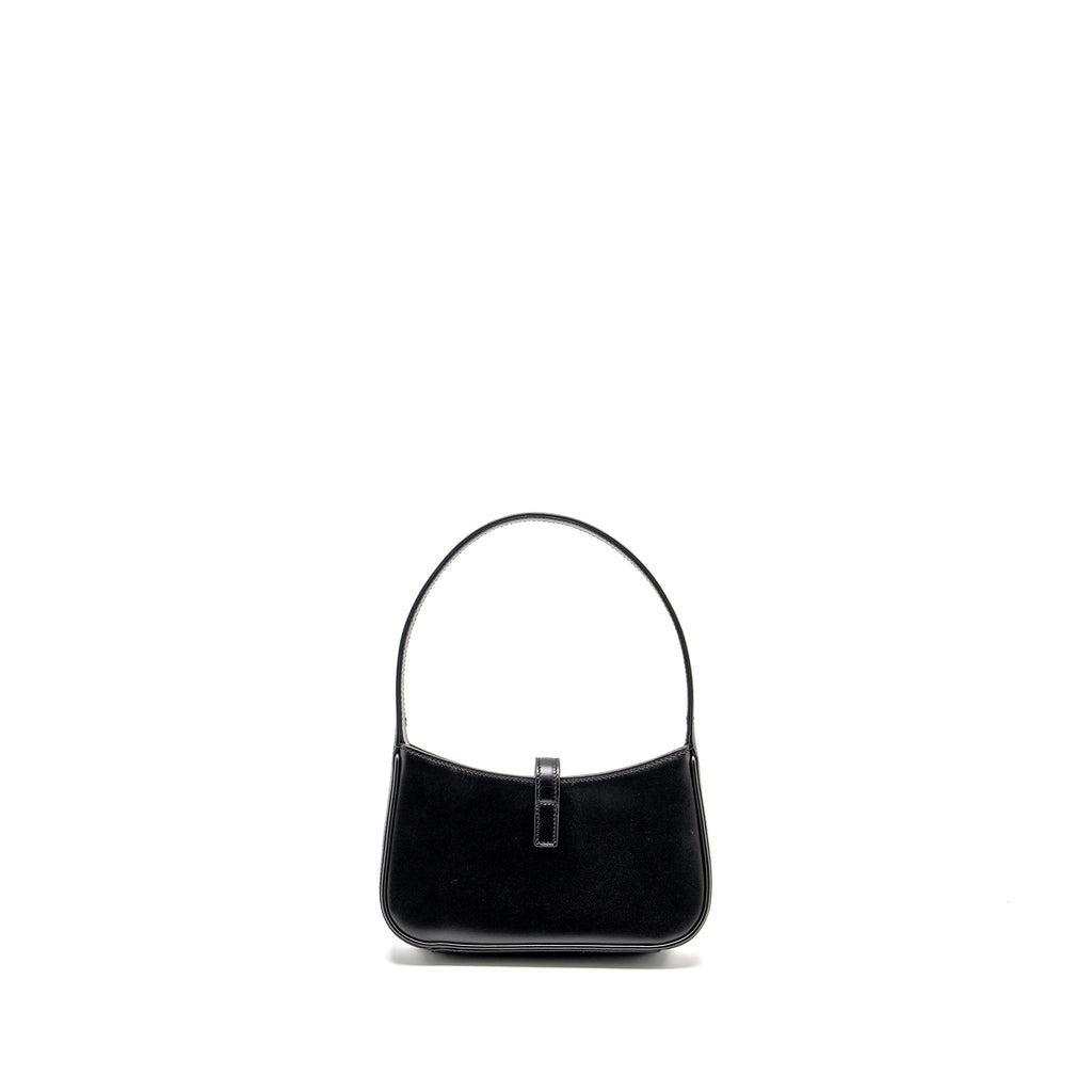 SAINT LAURENT / YSL MINI LE 5 A 7 HOBO BAG SMOOTH CALFSKIN BLACK GHW