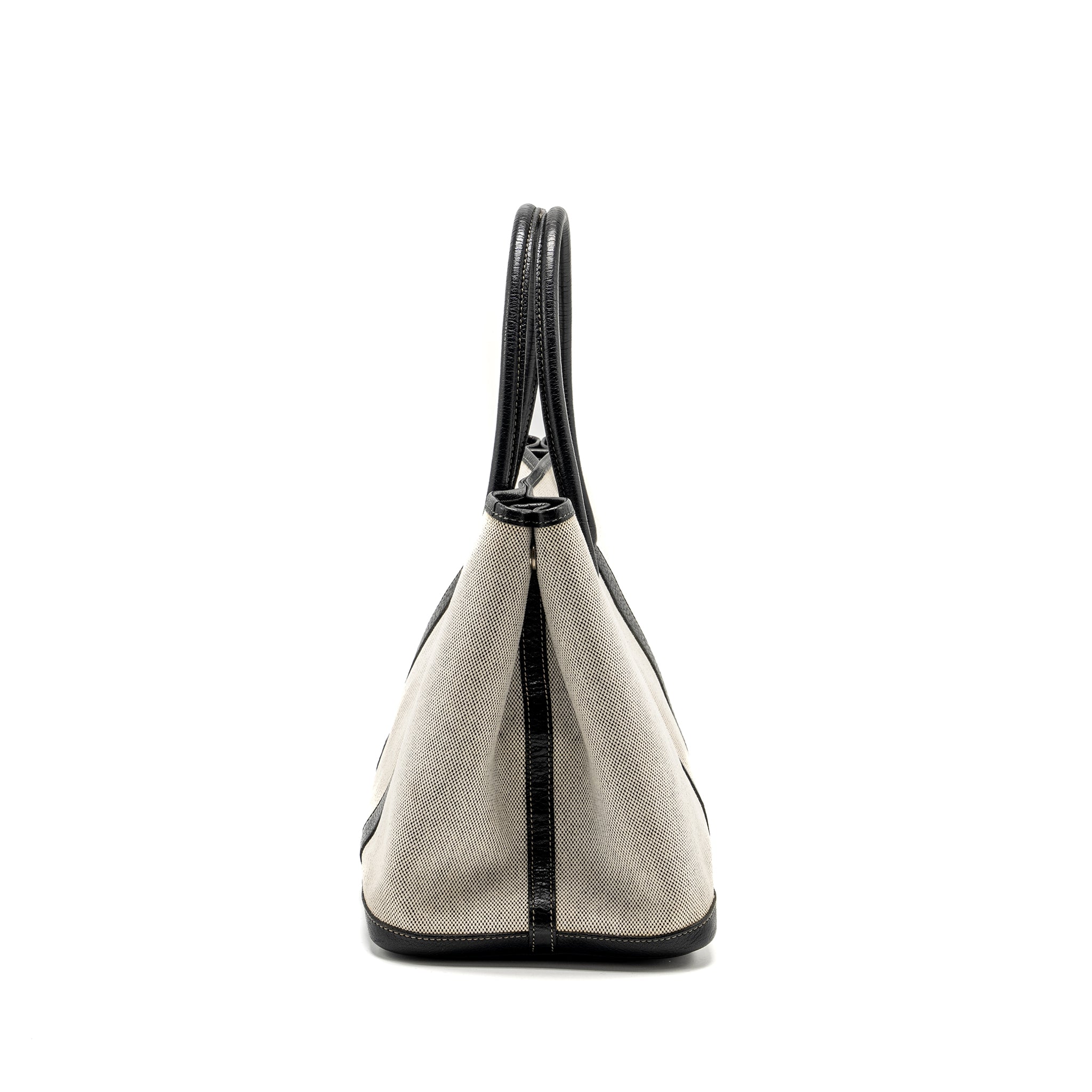 HERMES VINTAGE GARDEN PARTY 36 CANVAS/NEGONDA BLACK/ECRU SHW