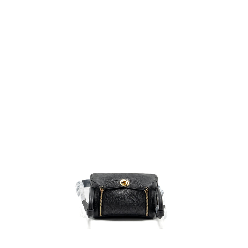 HERMES MINI LINDY CLEMENCE BLACK GHW