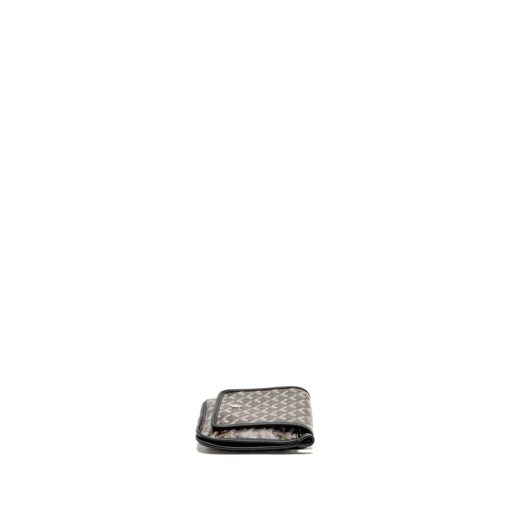 GOYARD PLUMET POCKET POCHETTE GOYARDINE CANVAS BLACK SHW