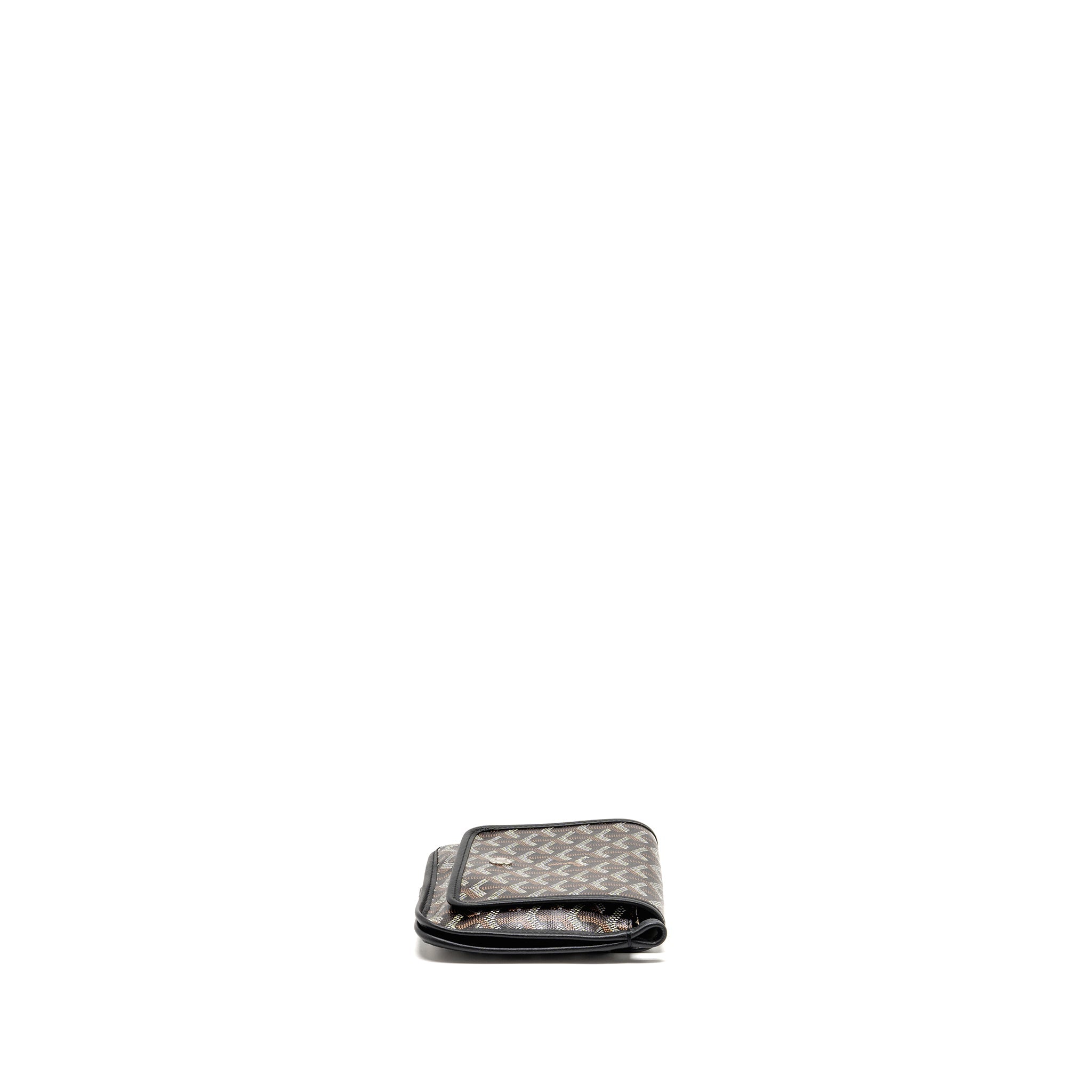 GOYARD PLUMET POCKET POCHETTE GOYARDINE CANVAS BLACK SHW