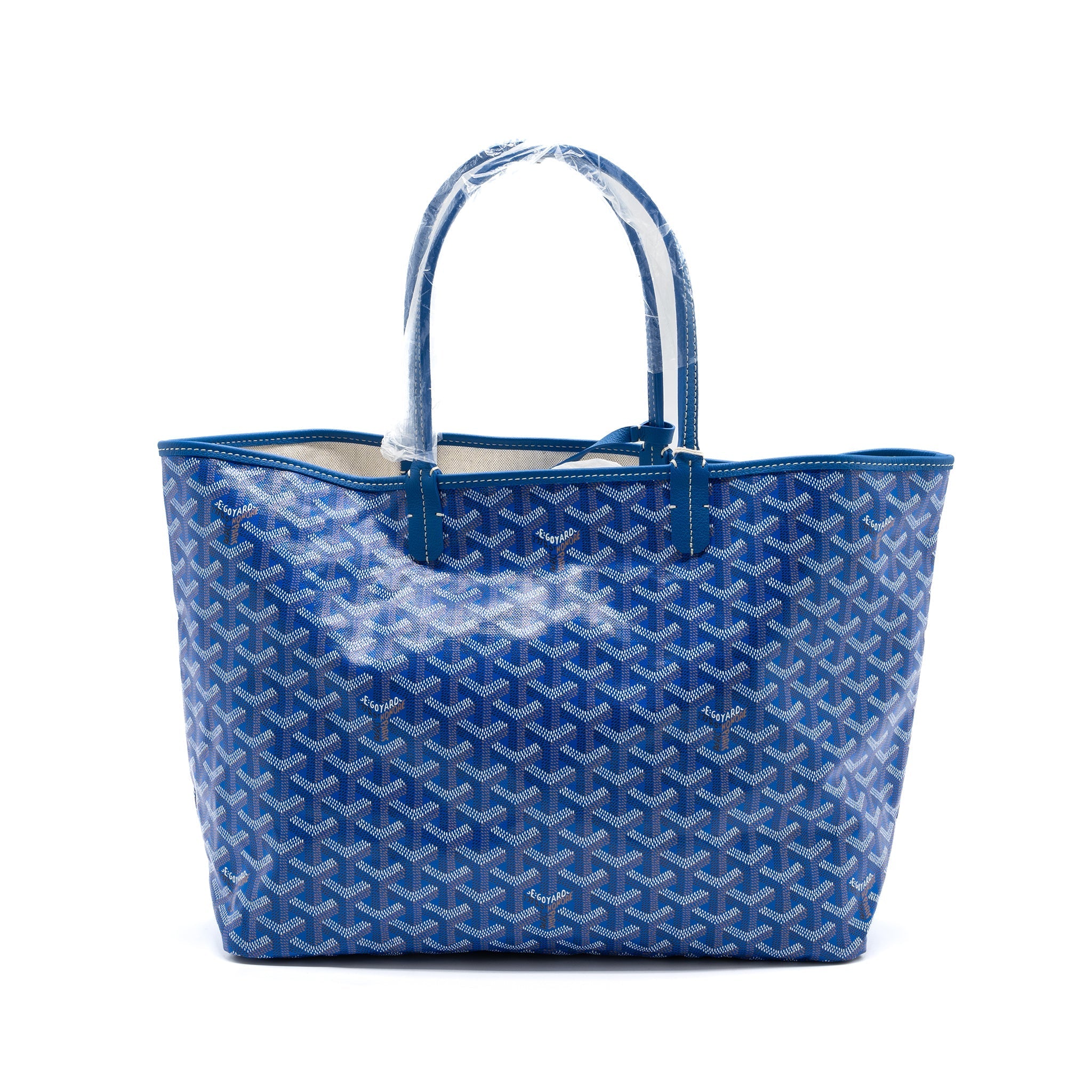 GOYARD SAINT LOUIS PM TOTE BAG CANVAS BLUE SHW