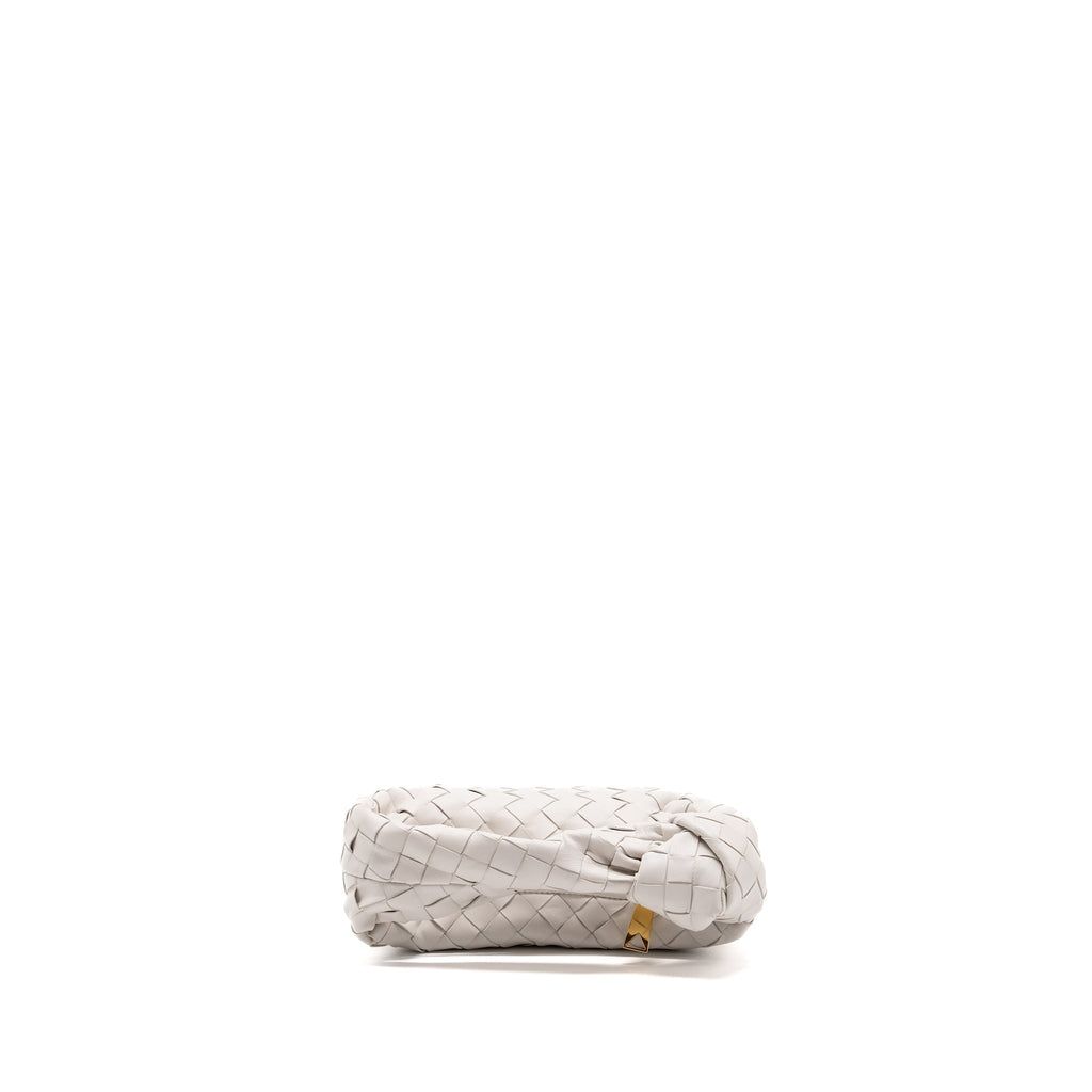 BOTTEGA VENETA MINI JODIE LAMBSKIN CHALK GHW