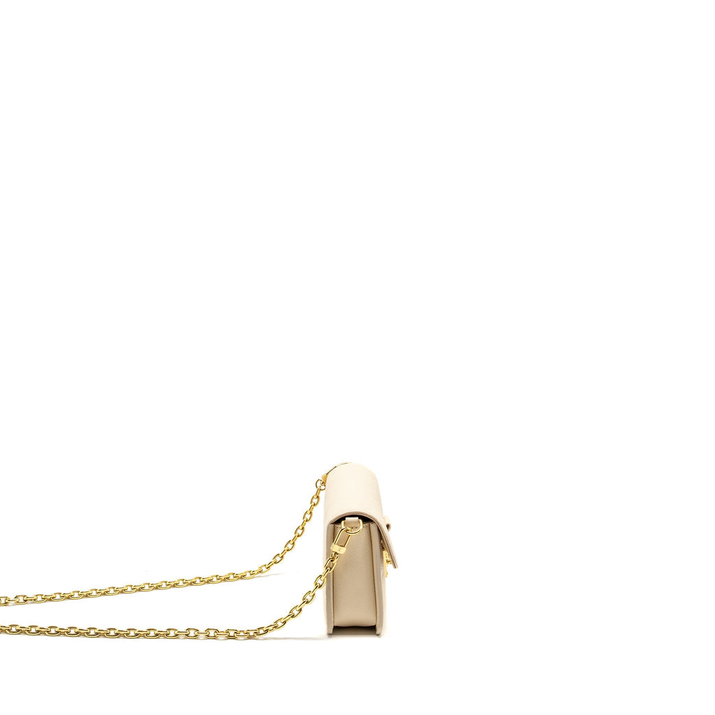 LOUIS VUITTON WALLET ON CHAIN MÉTIS MONOGRAM EMPREINTE CREAM GHW