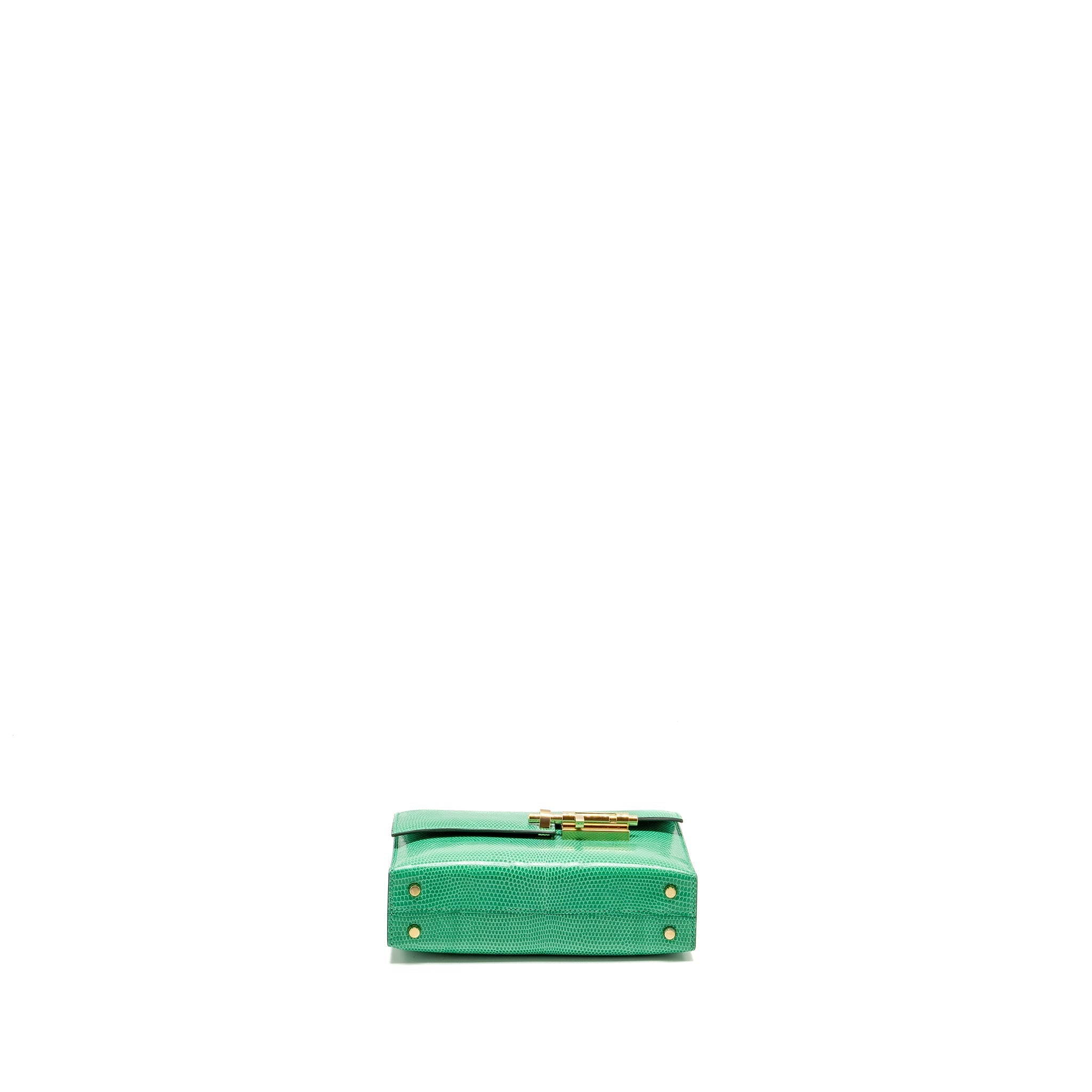 HERMES MINI VERROU LIZARD NILOTICUS LISSE 6W MENTHI GHW