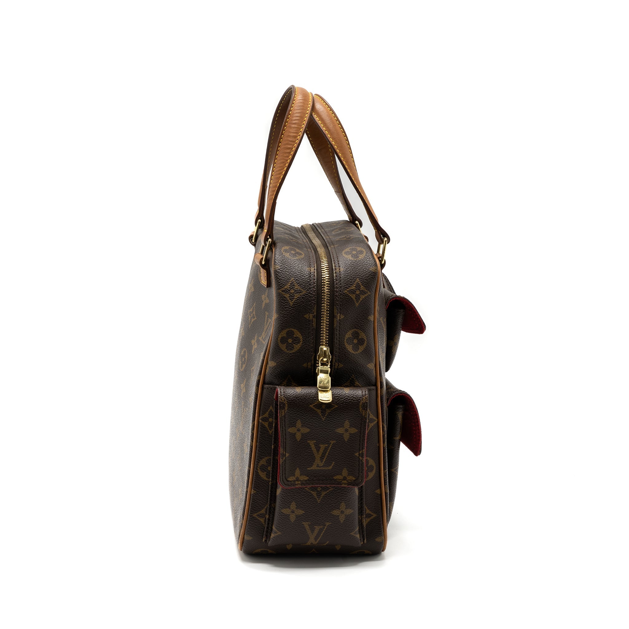 LOUIS VUITTON VINTAGE TOP HANDLE BAG MONOGRAM CANVAS GHW