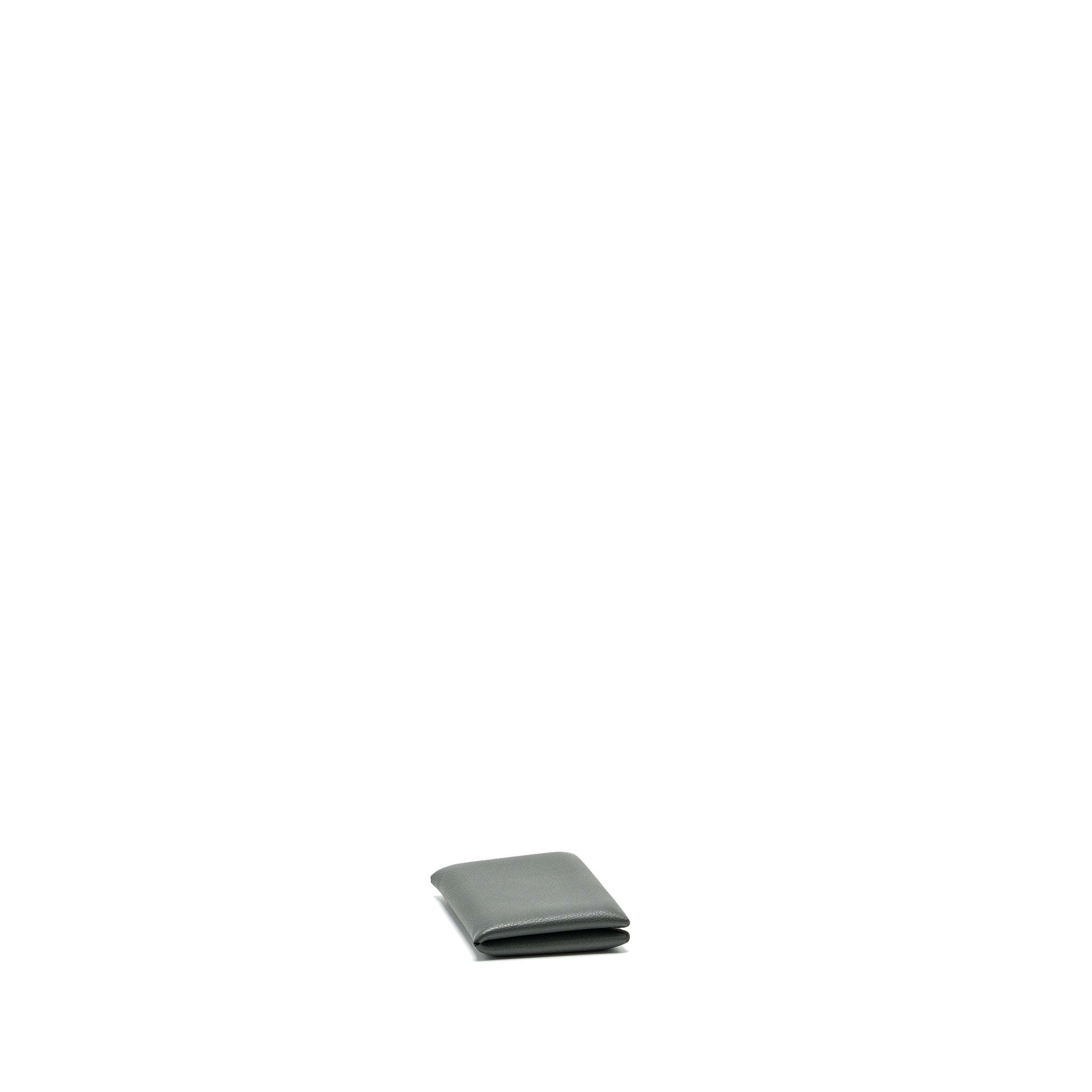 HERMES CALVI CARD HOLDER EVERCOLOR VERT AMANDE/GRIS PERLE SHW